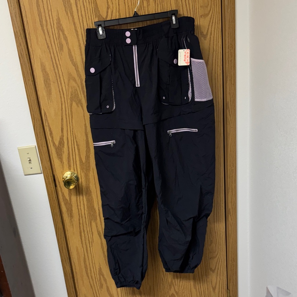 FP Movement by Free People Black and Purple Track Pants